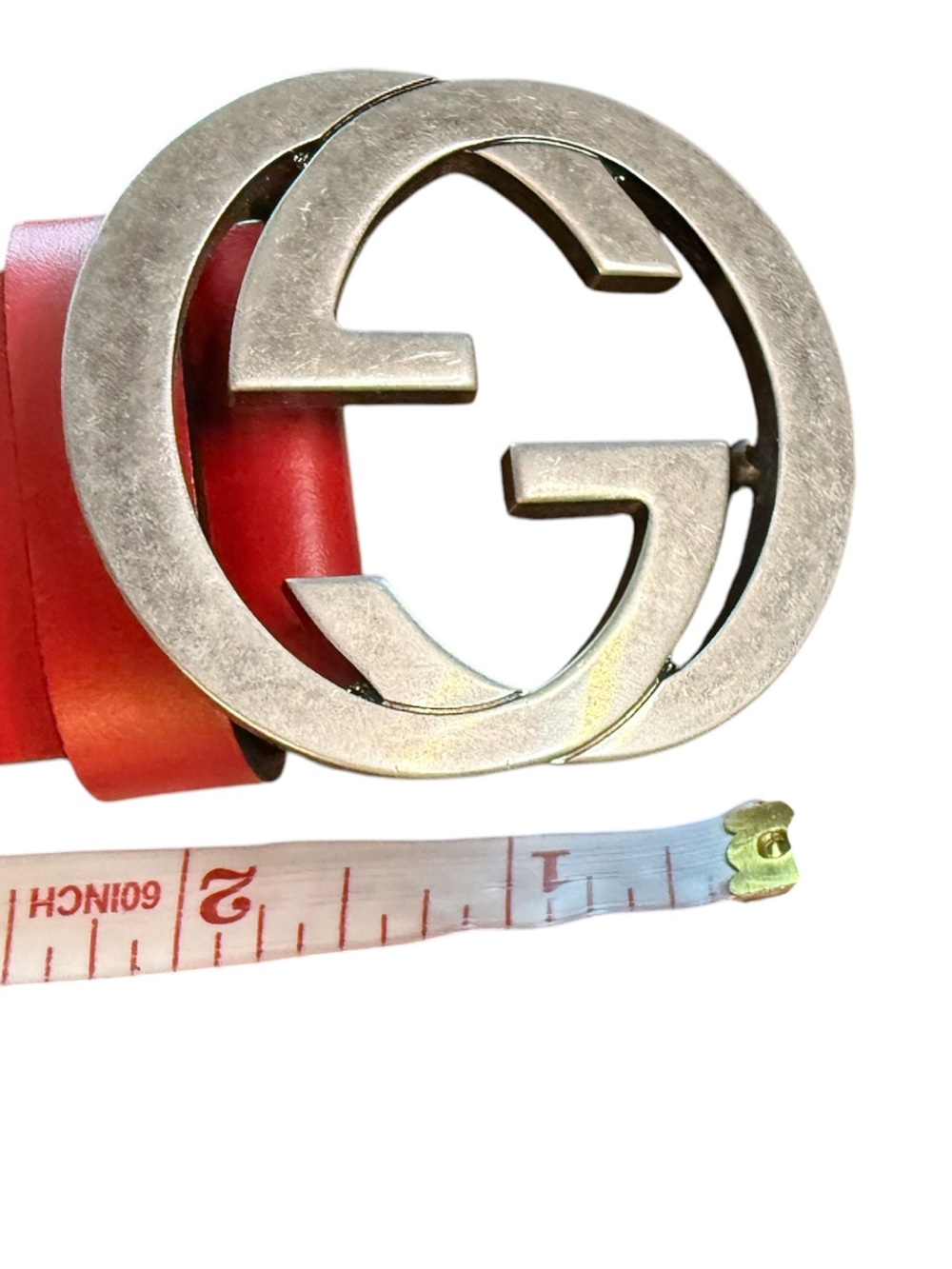 Gucci Rosso Red Interlocking GG Leather
Belt Size 90-36 - Picture 3 of 10